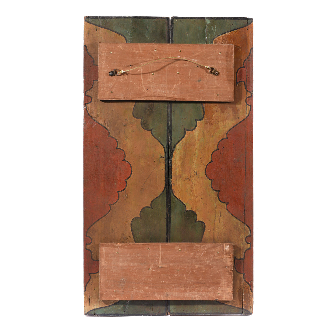 Reverse Of Old Indian Window From Madhya Pradesh -19thC | Indigo Antiques