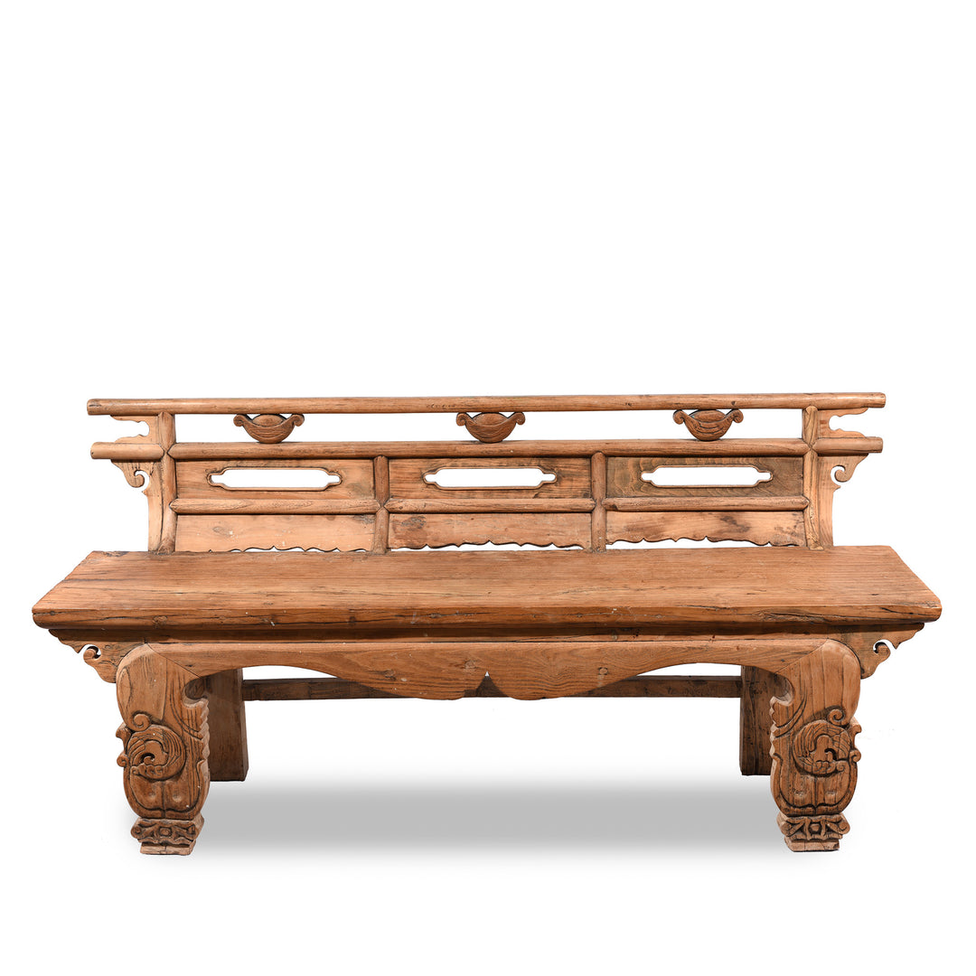 Old Chinese Elm Bench | Indigo Antiques