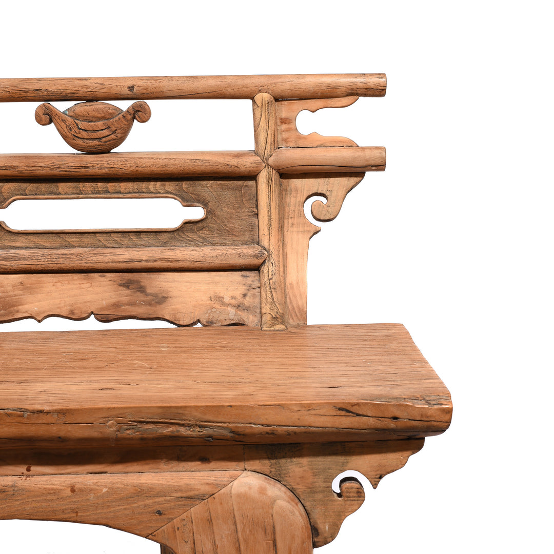 Detail From Old Chinese Elm Bench | Indigo Antiques