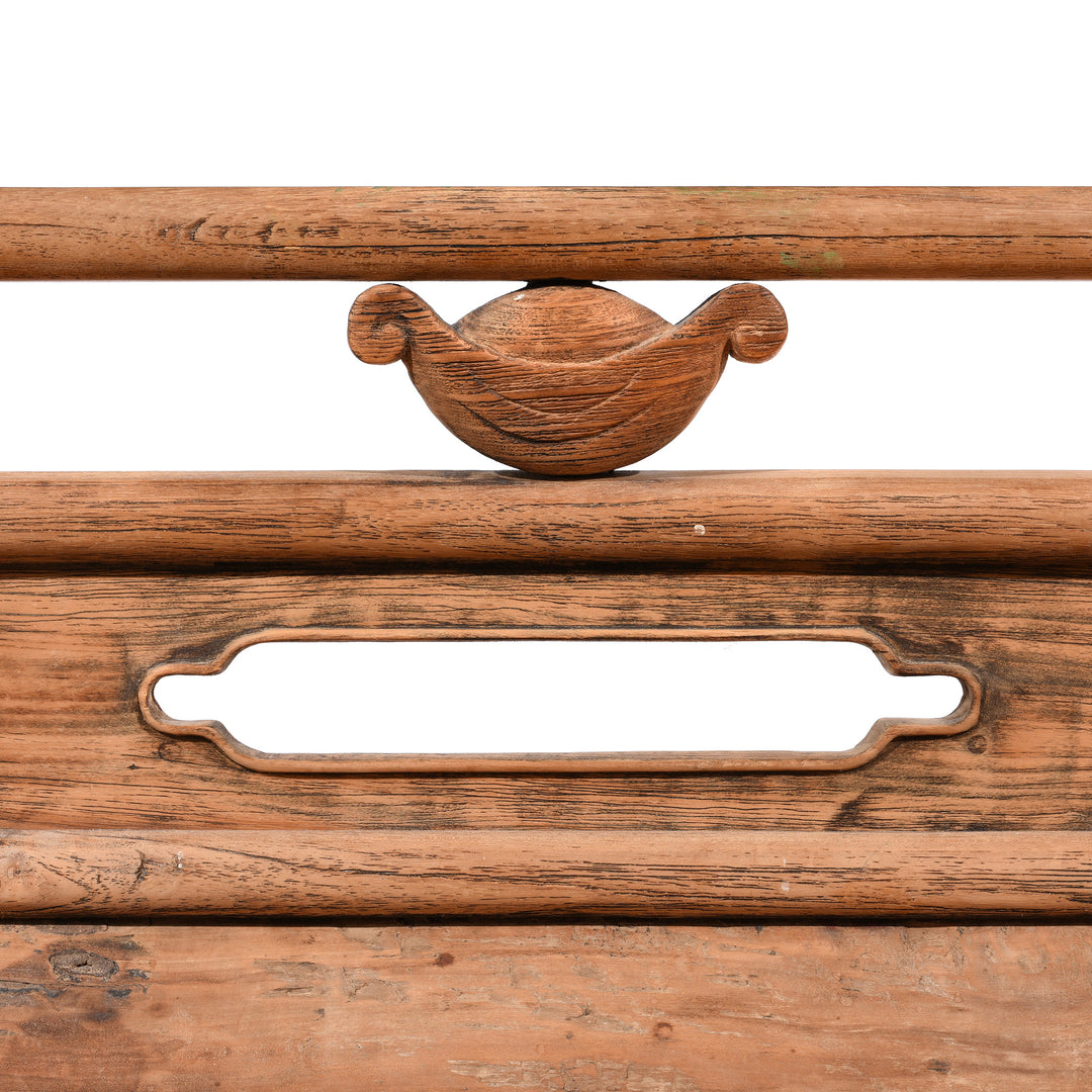 Detail From Old Chinese Elm Bench | Indigo Antiques