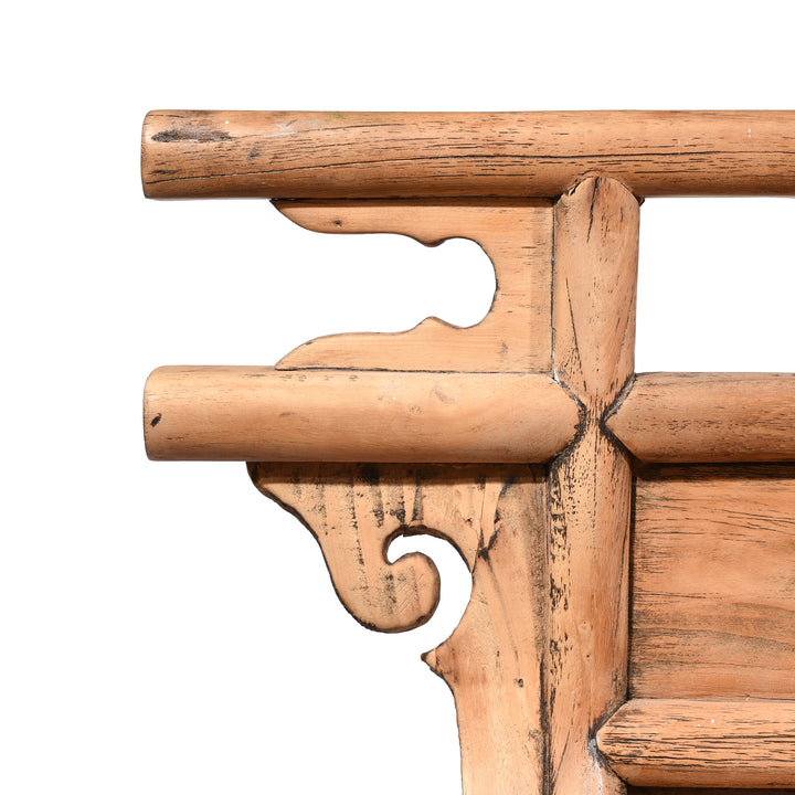 Corner Detail From Old Chinese Elm Bench | Indigo Antiques