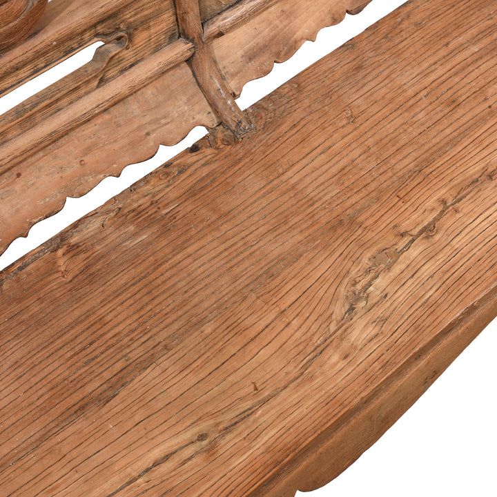 Seat Detail From Old Chinese Elm Bench | Indigo Antiques