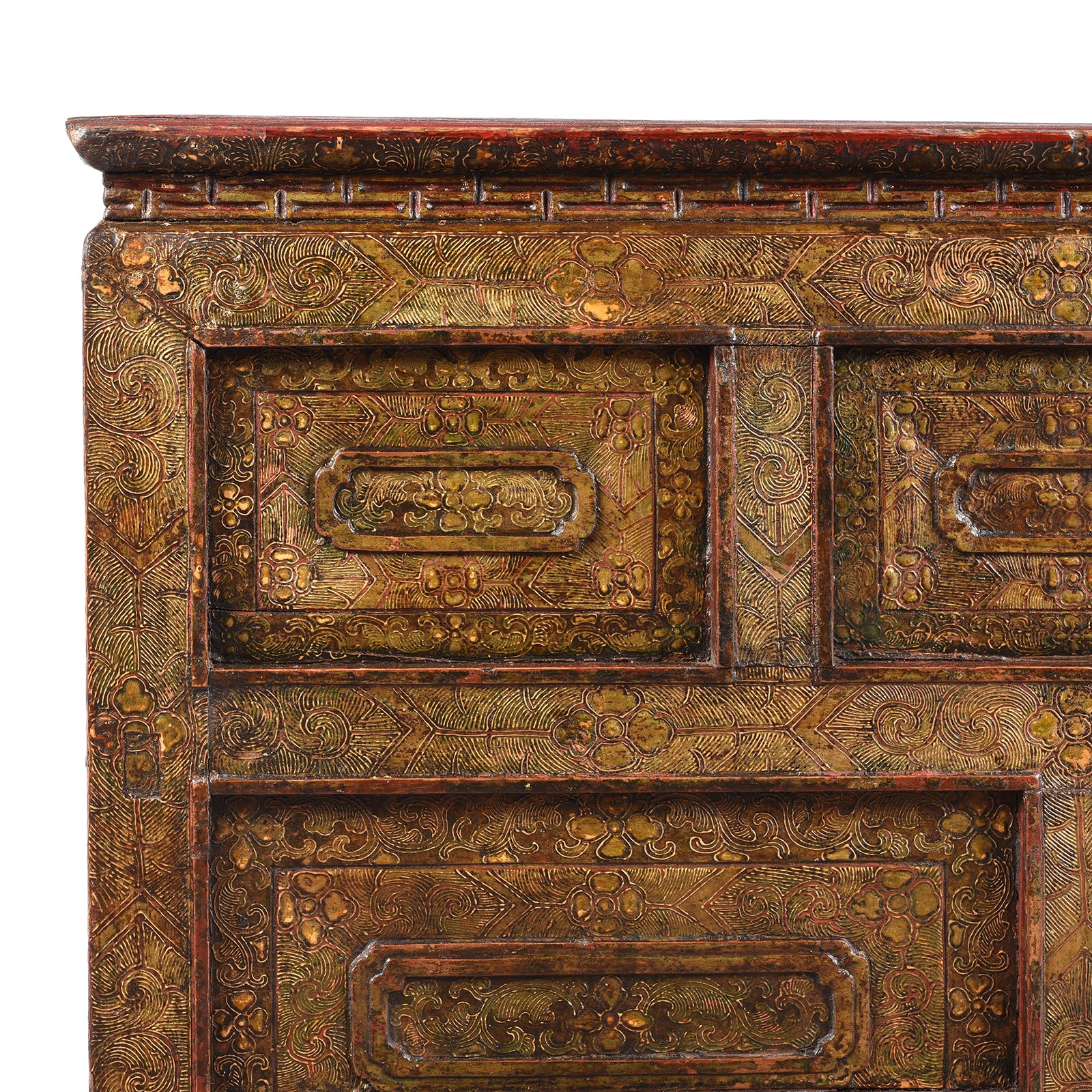 Antique Gilt Tibetan Pegam From Tsurpu - Late 18th Century | Indigo Antiques