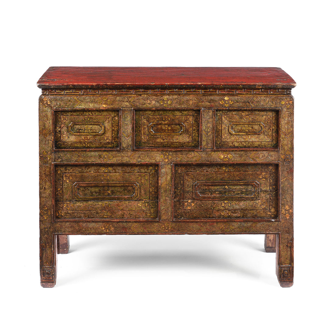 Antique Gilt Tibetan Pegam From Tsurpu - Late 18th Century | Indigo Antiques