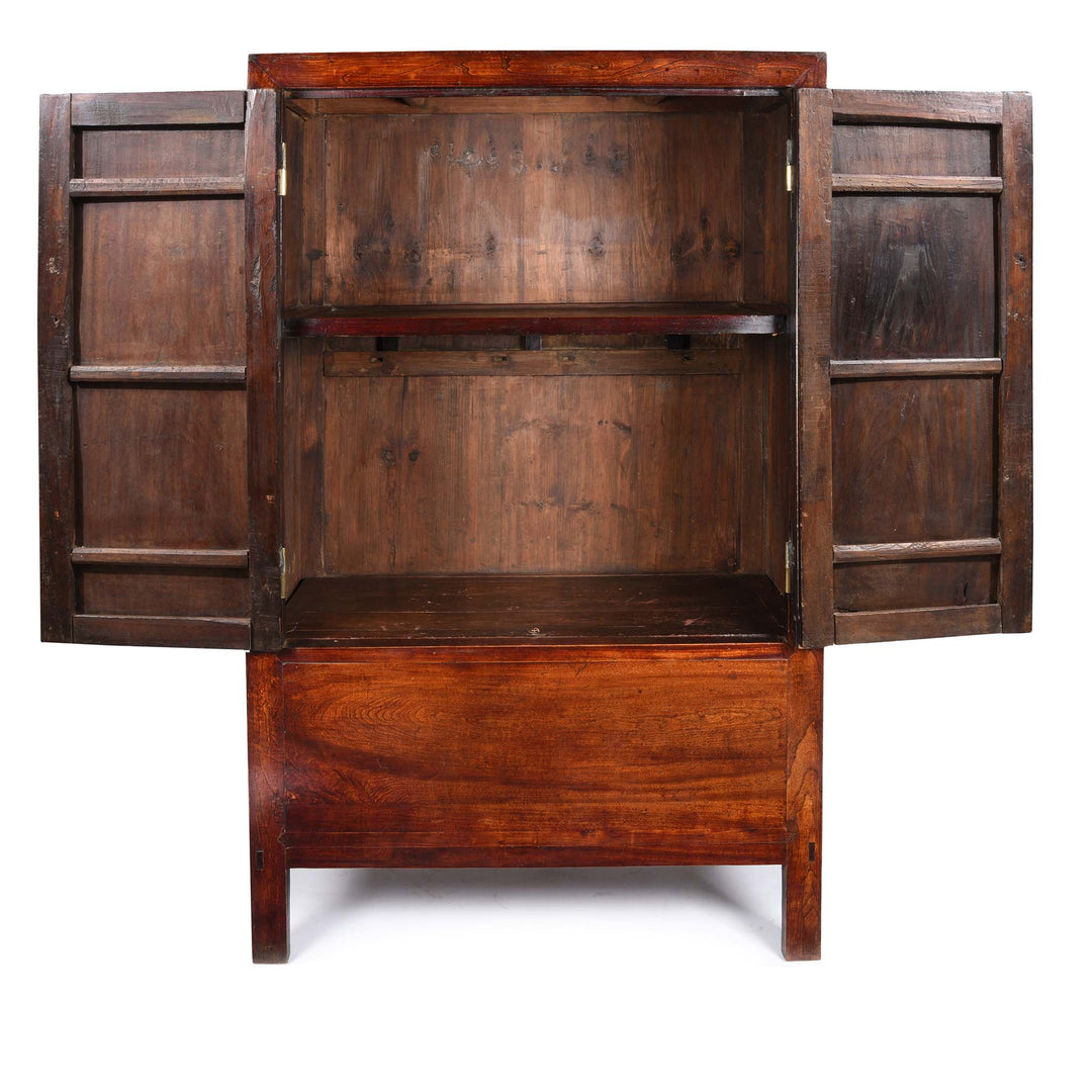 Open Doors VIew From Chinese Ming Style Camphor Cabinet - 19thC | Indigo Antiques