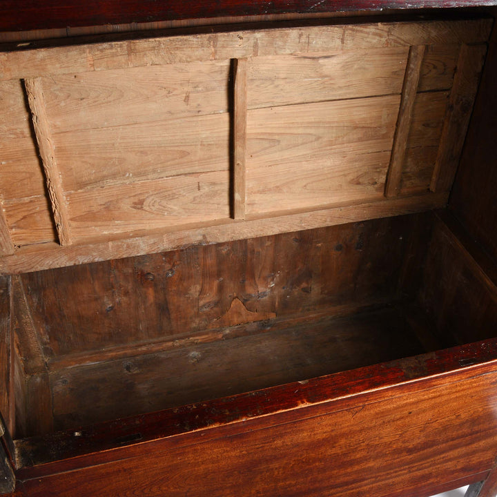 Interior Compartment Detail From Chinese Ming Style Camphor Cabinet - 19thC | Indigo Antiques
