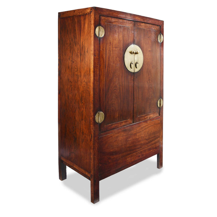 Angled View Of Chinese Ming Style Camphor Cabinet - 19thC | Indigo Antiques