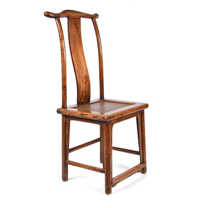 Angle View Of Walnut Chinese Officials Hat Chair From Shanxi - 19thC | Indigo Antiques