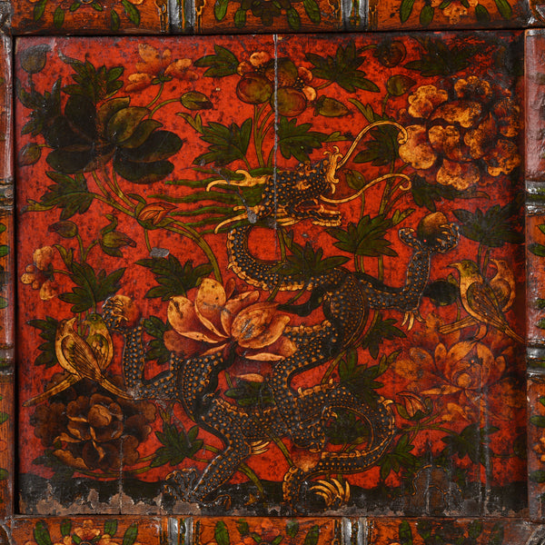 Painted Tibetan Altar Cabinet - 19thC