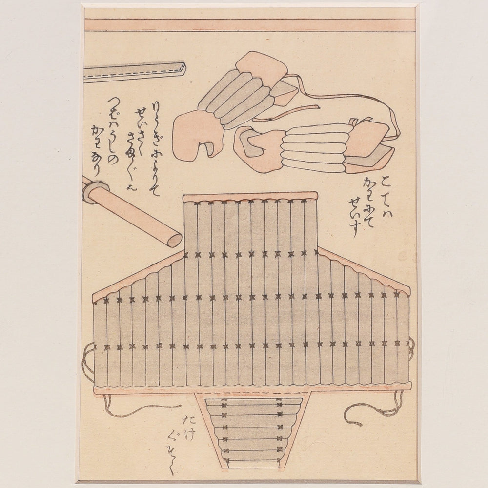 Old Woodblock Print Of Samurai Armour - Late 19thC | Indigo Antiques