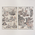 Buddhist Saints Manga Woodblock Print by Hokusai -19thC