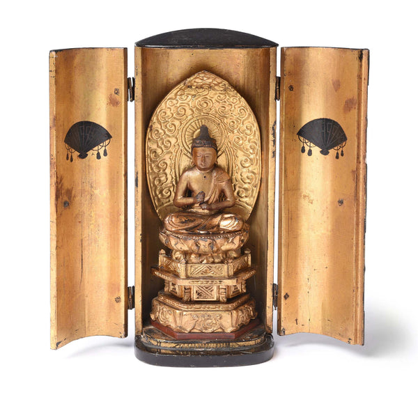 Japanese Lacquer Zushi Buddha Shrine - Meiji Period