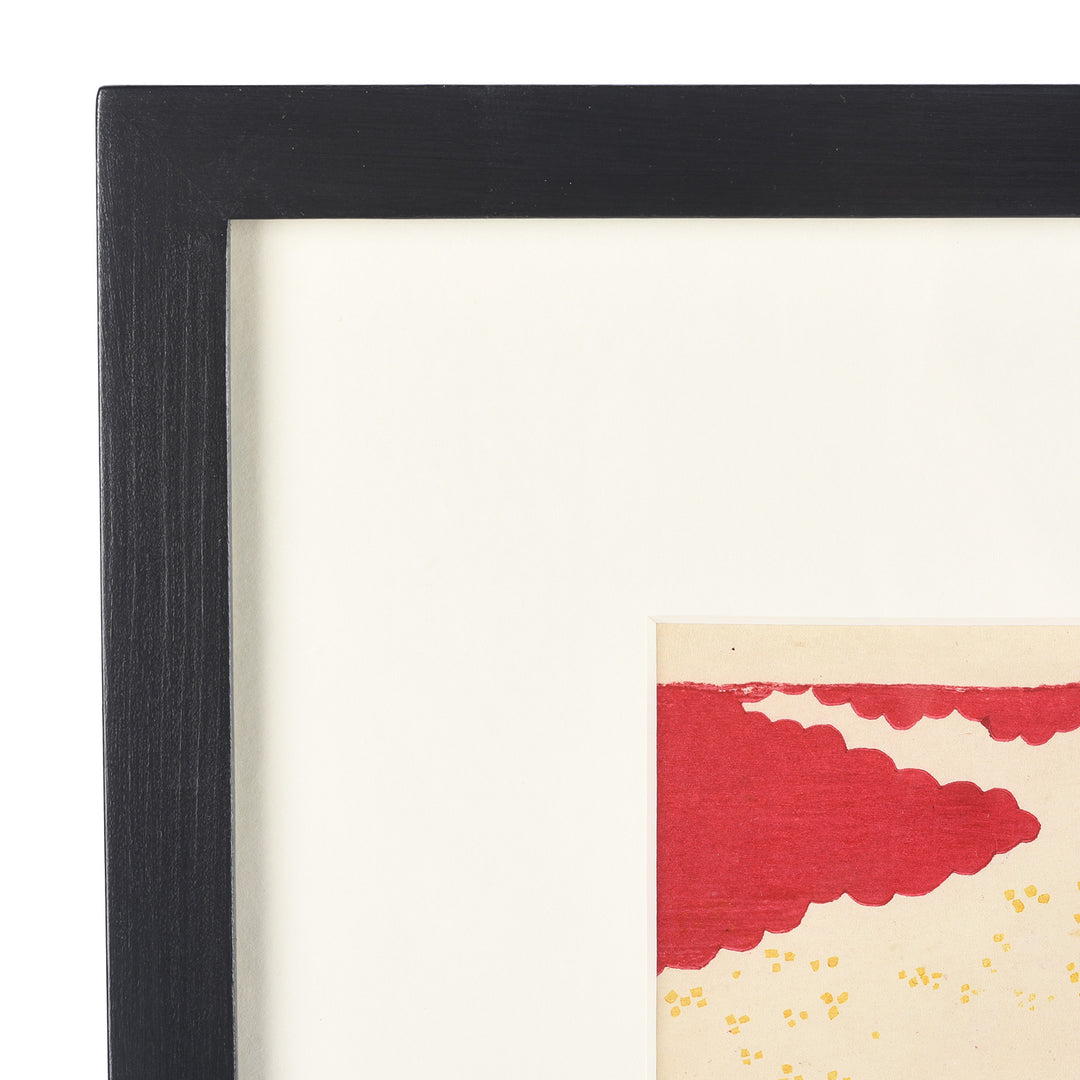 Framed Genji Woodblock Print Oban by Kunisada - 19th Century