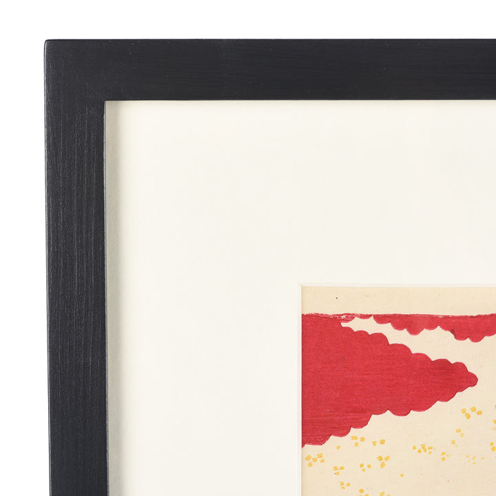 Framed Genji Woodblock Print Oban by Kunisada - 19th Century