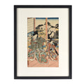 Framed Japanese Woodblock Print Oban by Utagawa Kunisada - 19thC
