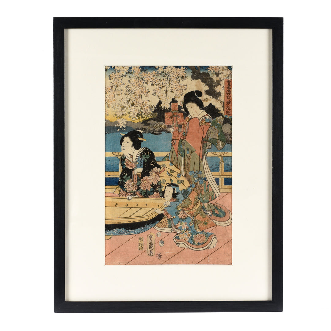 Option 2 Framed Japanese Woodblock Print Oban by Utagawa Kunisada - 19thC | Indigo Antiques