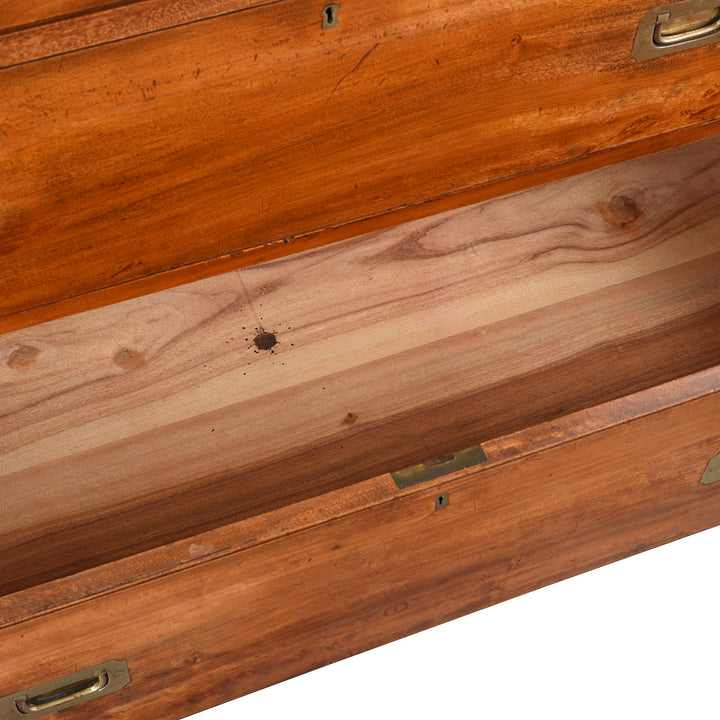 Drawer Interior Of Anglo Indian Camphor Campaign Chest Of Drawers - 19thC | Indigo Antiques
