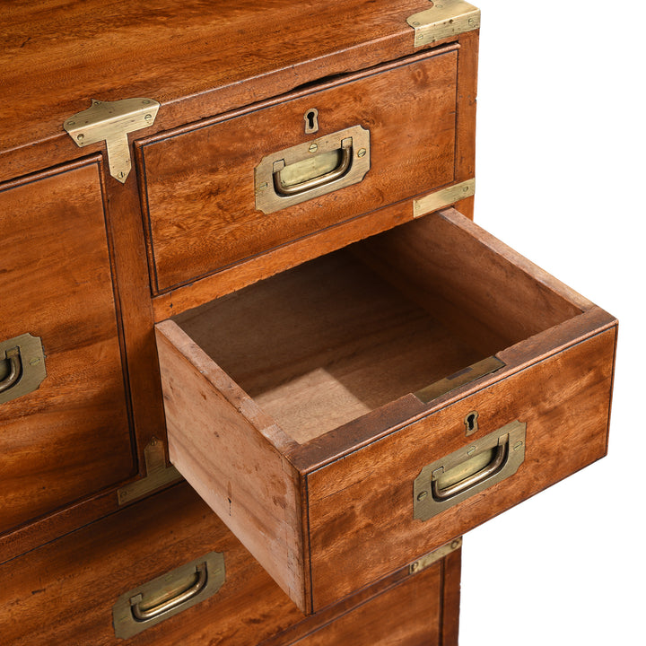 Drawer Interior Of Anglo Indian Camphor Campaign Chest Of Drawers - 19thC | Indigo Antiques