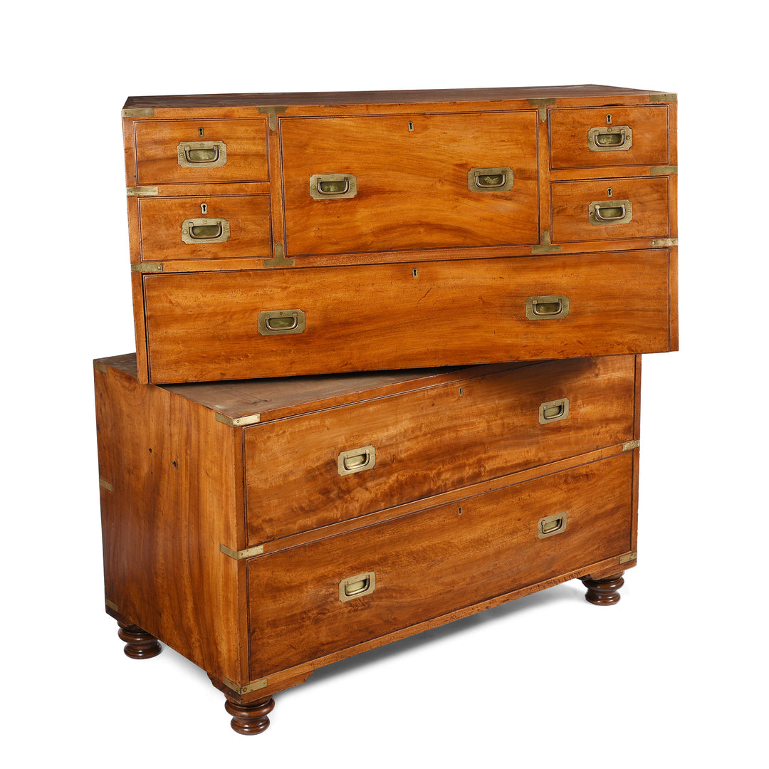 Separated View Of Anglo Indian Camphor Campaign Chest Of Drawers - 19thC | Indigo Antiques
