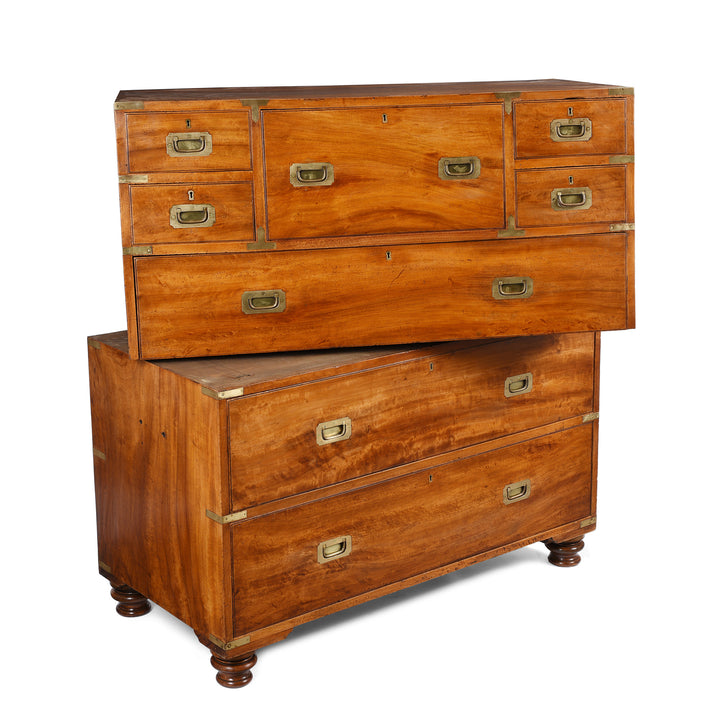 Separated View Of Anglo Indian Camphor Campaign Chest Of Drawers - 19thC | Indigo Antiques
