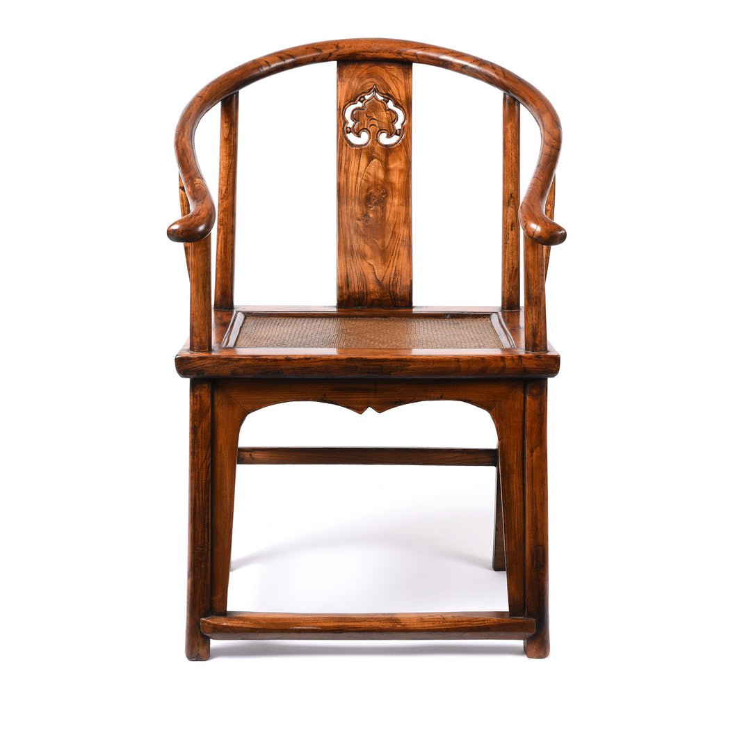 Front Of Pair Of Elm Chinese Horseshoe Chair - 19thC | Indigo Antiques