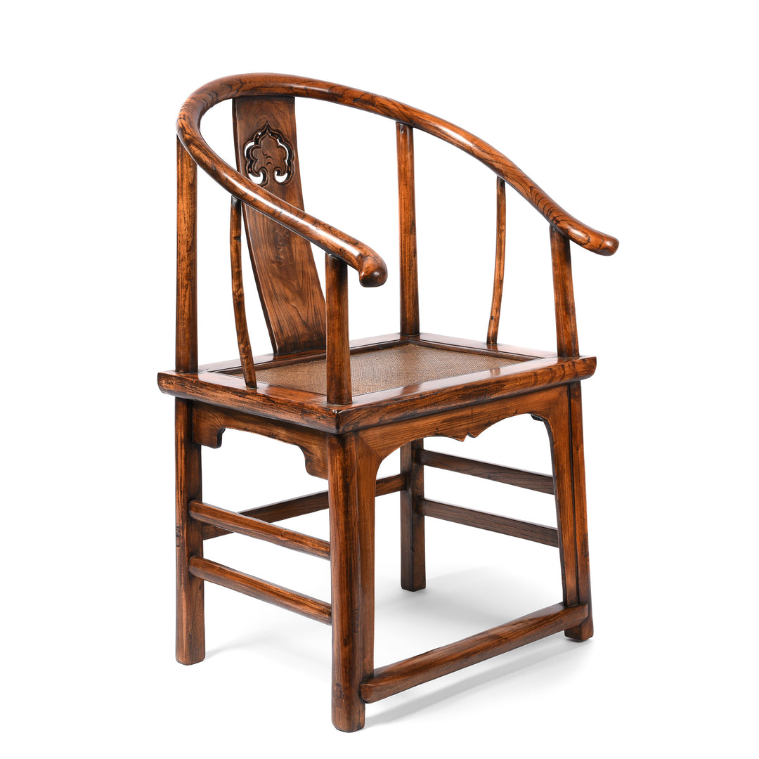 Side View Of Pair Of Elm Chinese Horseshoe Chair - 19thC | Indigo Antiques