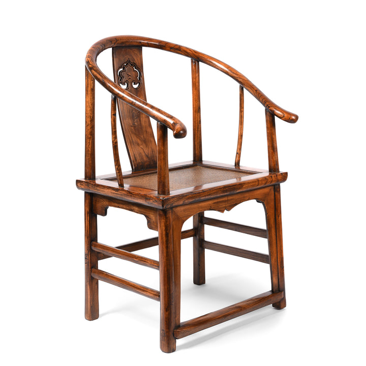 Side View Of Pair Of Elm Chinese Horseshoe Chair - 19thC | Indigo Antiques