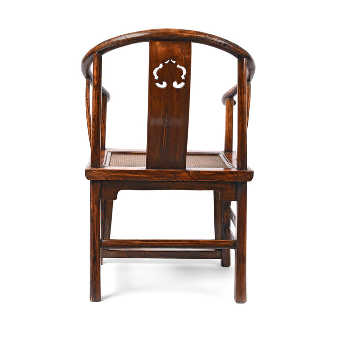 Back Of Pair Of Elm Chinese Horseshoe Chair - 19thC | Indigo Antiques