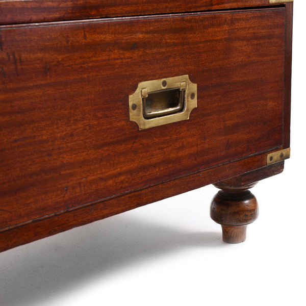 Anglo Indian Teak Campaign Chest Of Drawers - 19thC