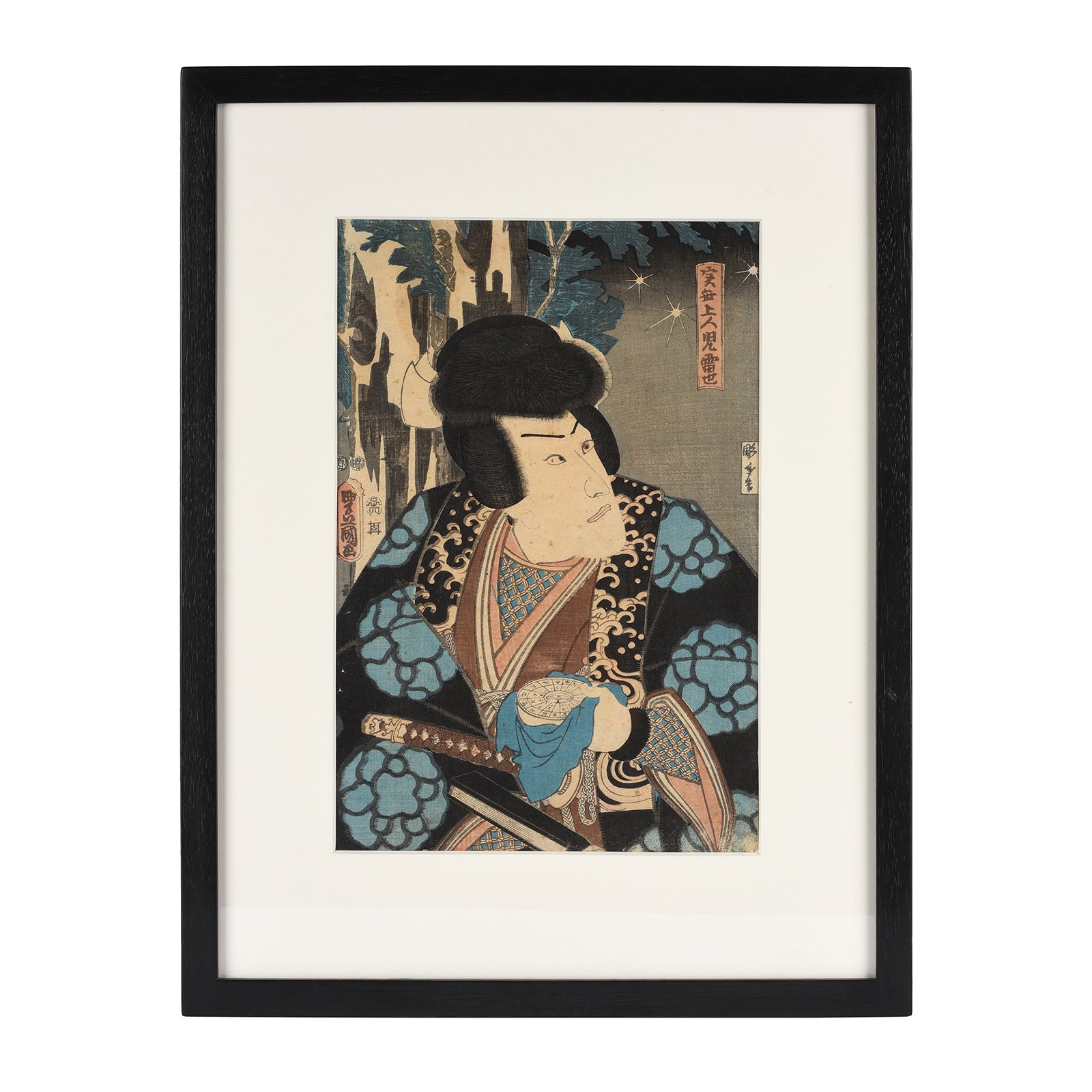  Ichikawa Danjuro VIII is seen as Jitsumu Shonin Jiraiya Japanese Woodblock Print By Toyokuni III (Utagawa Kunisada I) | Indigo Antiques