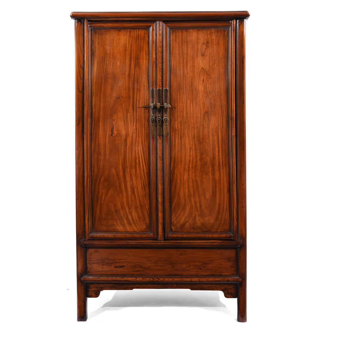 Chinese Red Elm Taper Cabinet - 19thC | Indigo Antiques
