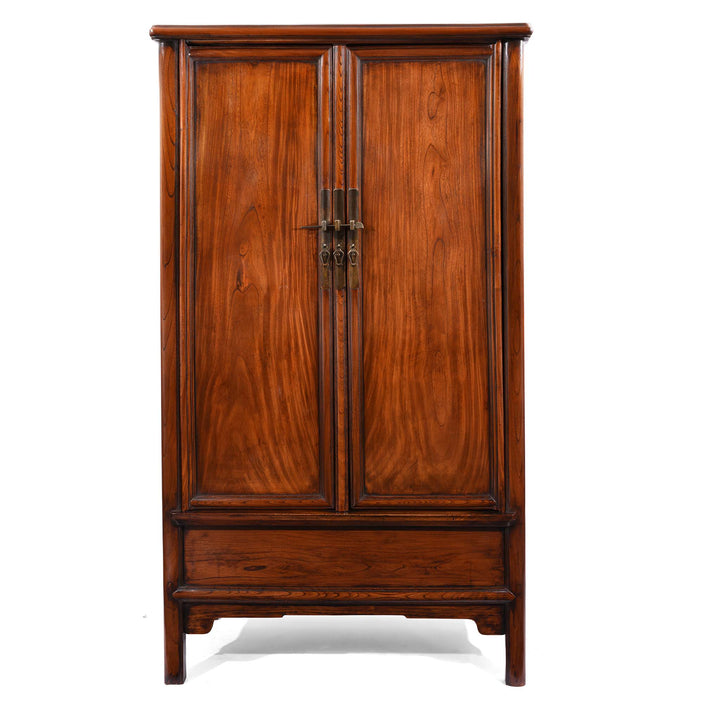 Chinese Red Elm Taper Cabinet - 19thC | Indigo Antiques