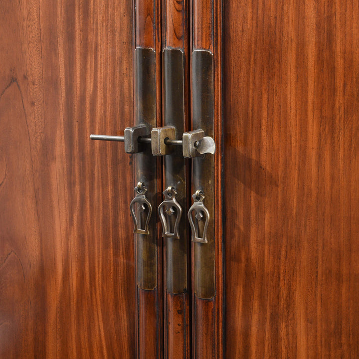 Latch Detail From Chinese Red Elm Taper Cabinet - 19thC | Indigo Antiques