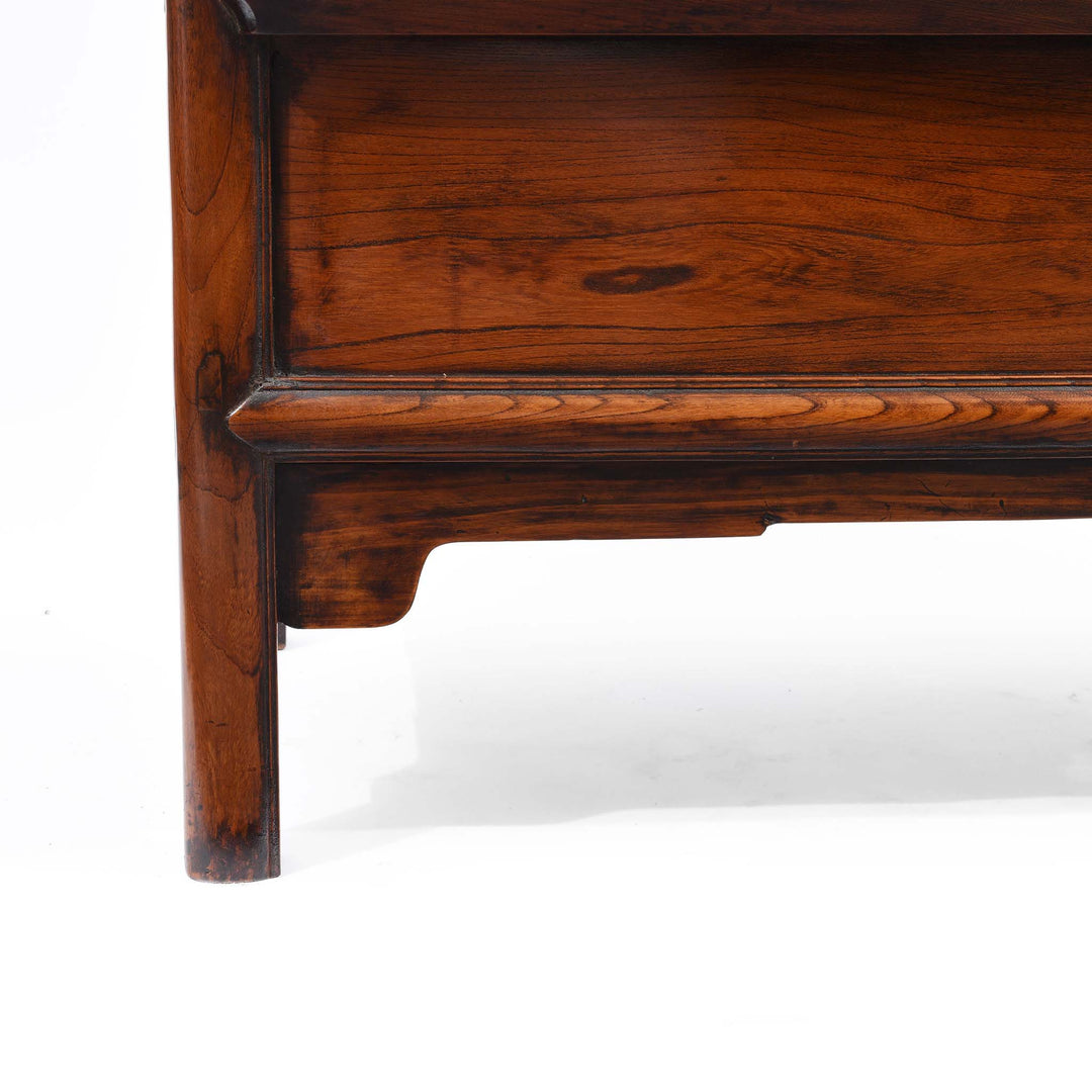 Leg Detail From Chinese Red Elm Taper Cabinet - 19thC | Indigo Antiques