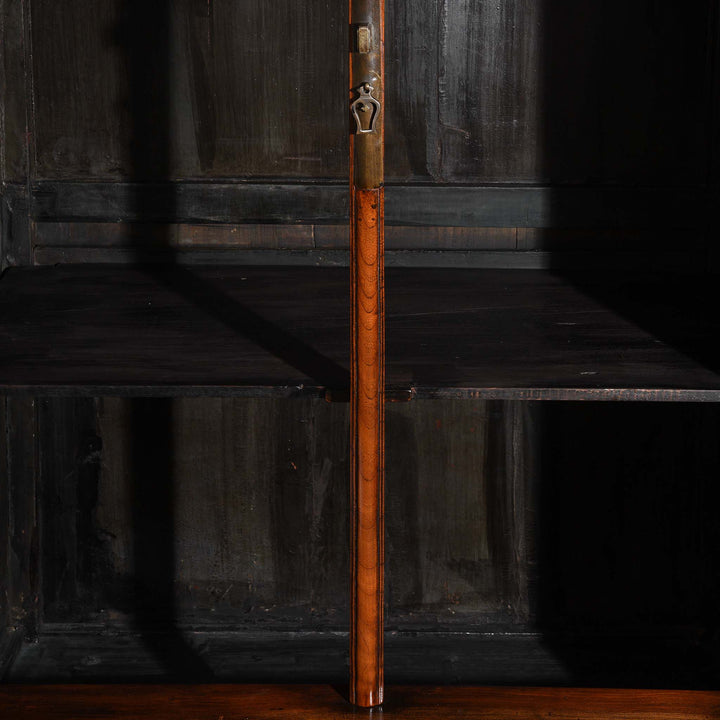 Interior Of Chinese Red Elm Taper Cabinet - 19thC | Indigo Antiques 