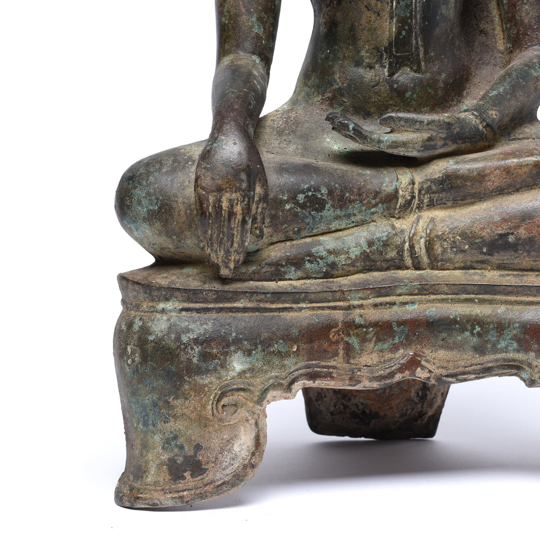 Detail of Bronze Buddha From Thailand - Ca 1920 | Indigo Antiques