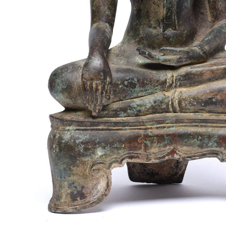 Detail of Bronze Buddha From Thailand - Ca 1920 | Indigo Antiques