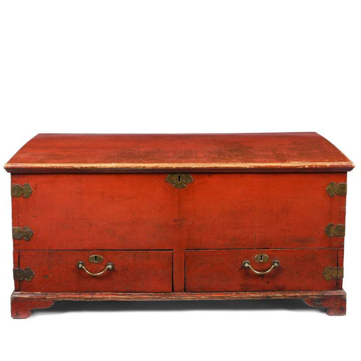 Red Lacquer Teak Wood Chinese Chest - 18thC | Indigo Antiques