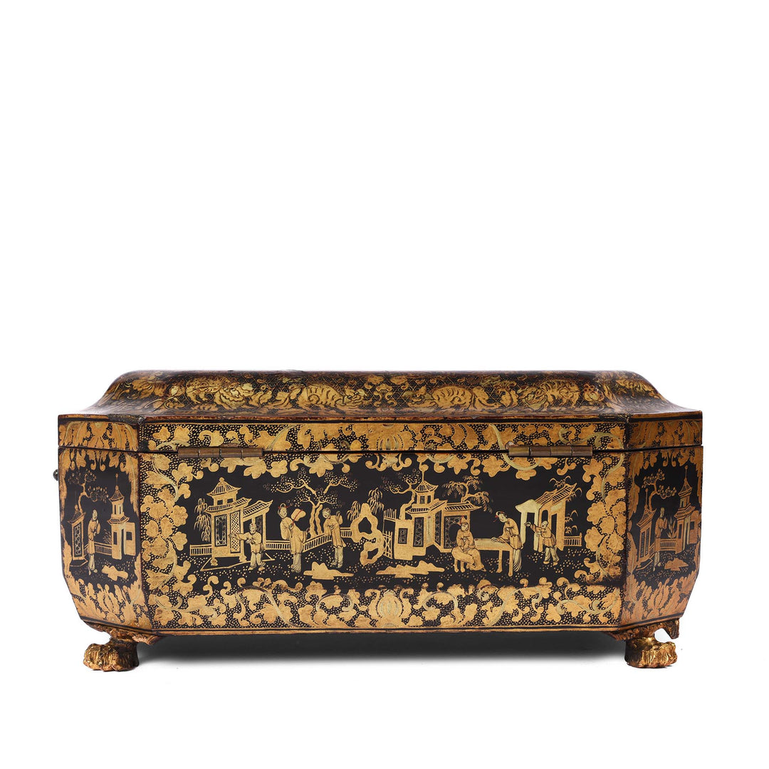Reverse Of Chinoiserie Lacquer Sewing Box - Qing Dynasty Early 19thC | Indigo Antiques