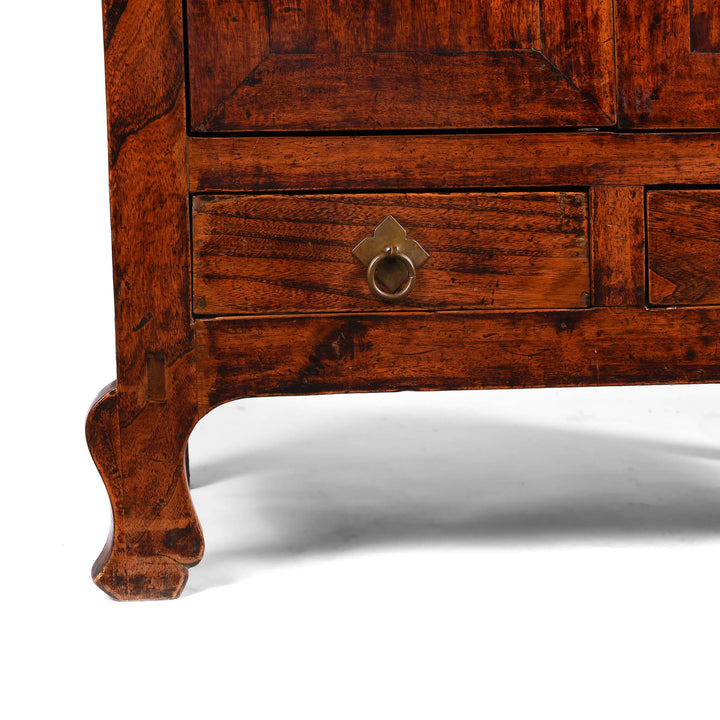 Carved Leg Detail From Walnut Chinese Cabinet From Gansu - 19thC | Indigo Antiques