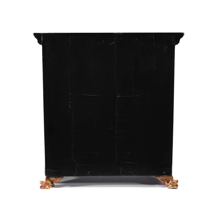 Reverse Of Gilt Black Lacquer Jewellery Cabinet - Early 19thC | Indigo Antiques