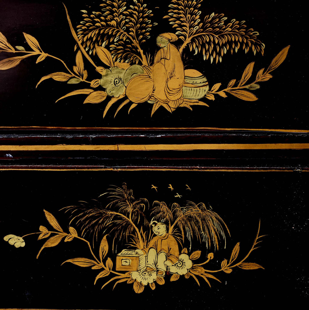 Detail From Gilt Black Lacquer Jewellery Cabinet - Early 19thC | Indigo Antiques