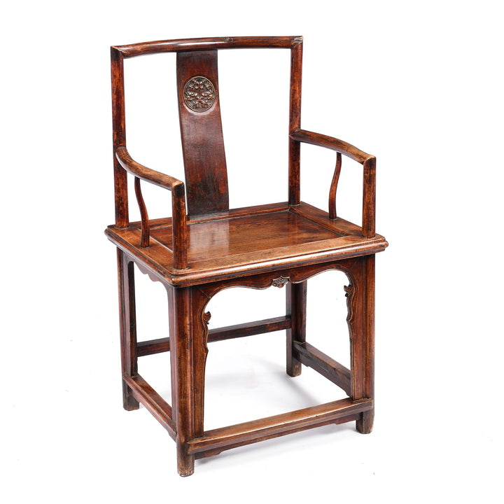 Antique Short Backed Chinese Southern Officials Hat Armchair - 19th Century | Indigo Antiques