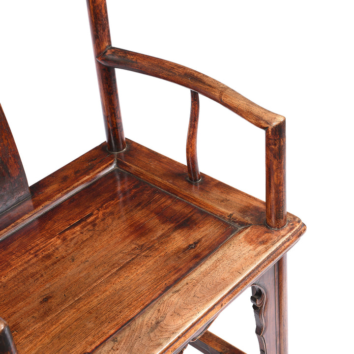 Detail from Antique Short Backed Southern Officials Hat Armchair - 19th Century | Indigo Antiques