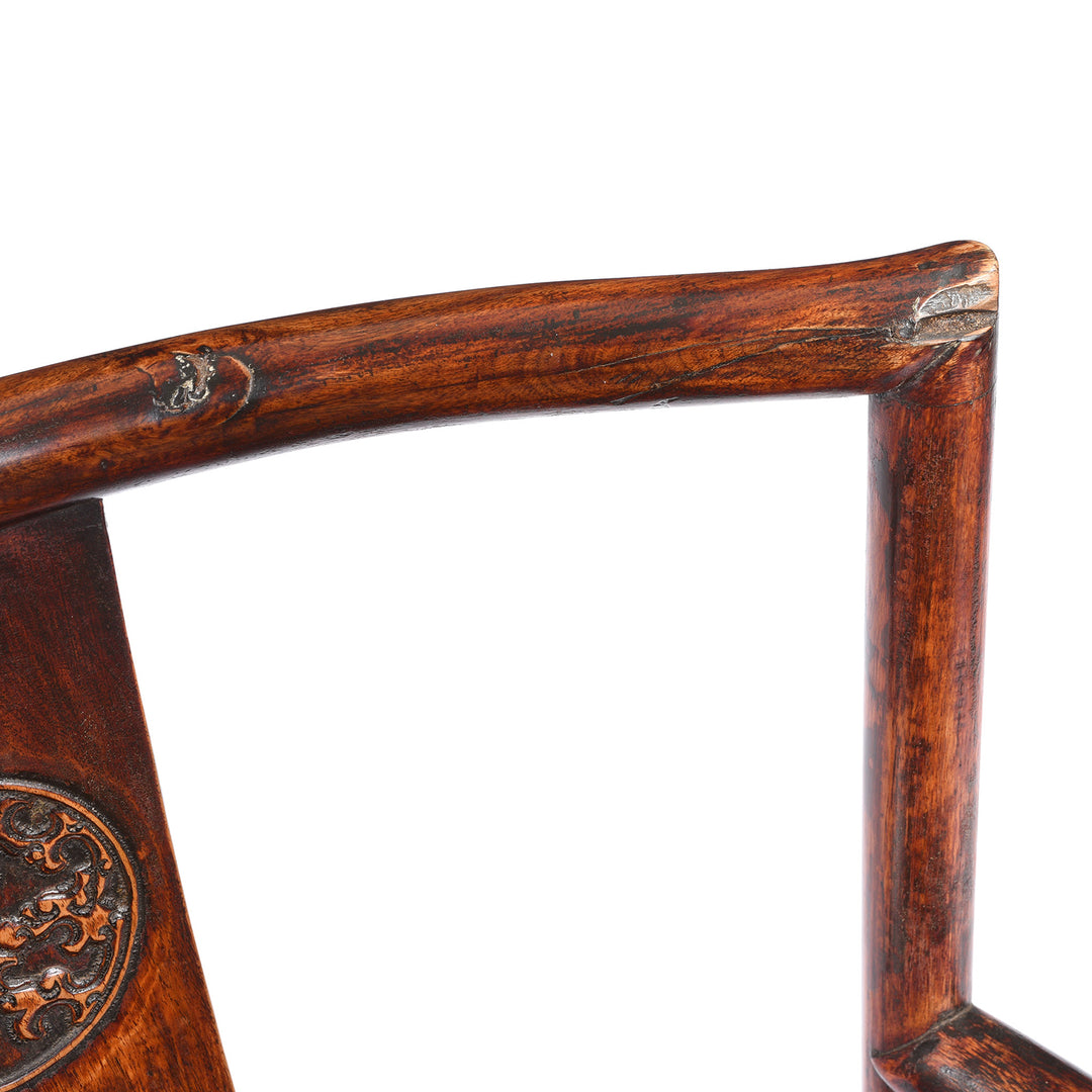 Detail From Antique Short Backed Southern Officials Hat Armchair - 19th Century | Indigo Antiques