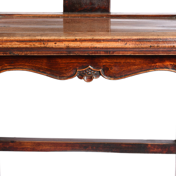 Carving Detail From Antique Short Backed Southern Officials Hat Armchair - 19th Century | Indigo Antiques