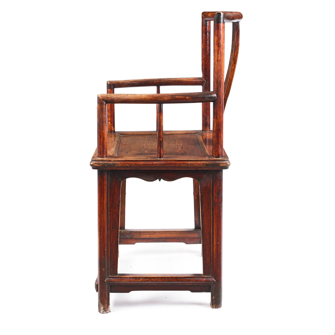 Side View Of Antique Short Backed Southern Officials Hat Armchair - 19th Century | Indigo Antiques