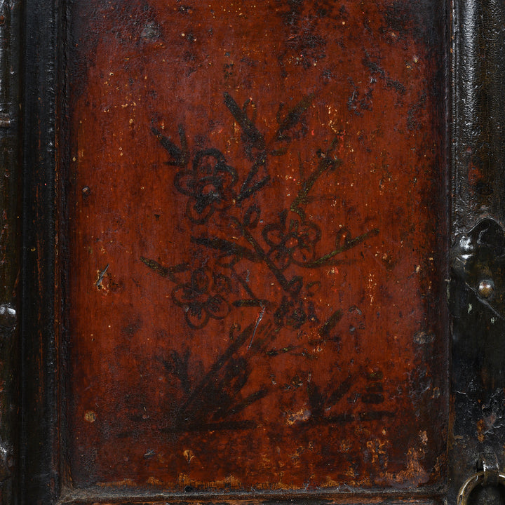 Paint Detail From Painted Side Cabinet From Shanxi - 19thC | Indigo Antiques