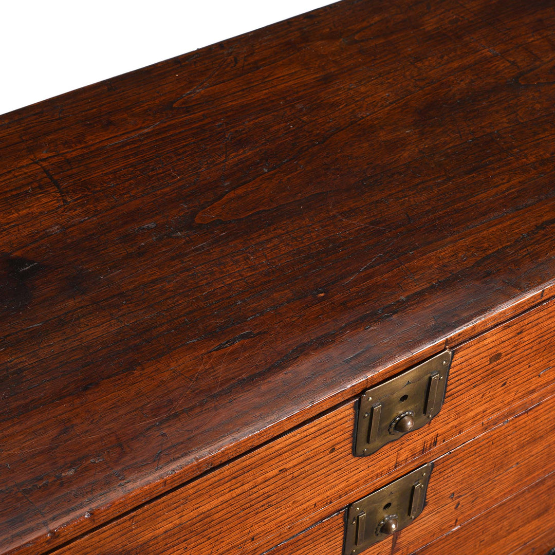 Surface Detail From Japanese Kimono Dansu Chest - Late 19thC | Indigo Antiques