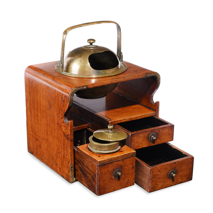 Open Drawers View Of Japanese Zelkova/Elm  Brazier - 19thC | Indigo Antiques